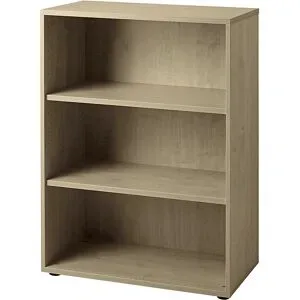 Büroregal, 2 Fachböden, HxBxT 1100 x 800 x 400 mm, Nussbaum-Dekor eurokraft pro
