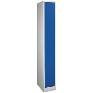 Spind Komfort, 1 Abteil, lichtgrau / enzianblau, Breite 300 mm Wolf