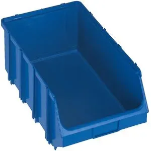 kaiserkraft Sichtlagerkasten, selbsttragend, LxBxH 500 x 307 x 190 mm, VE 4 Stk, blau, VE 4 Stk