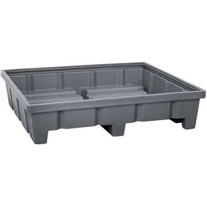 kaiserkraft Regal-Bodenwanne, aus Polyethylen, Auffangvolumen 315 l, für Fachbreite 1400 mm