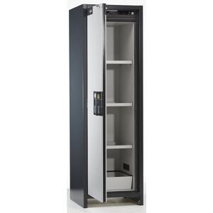 Feuerbeständiger Industrie-Gefahrstoffschrank Typ 90, HxBxT 1955 x 600 x 615 mm, 1-türig, lichtgrau asecos