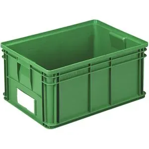 kaiserkraft Stapeltransportkasten, LxBxH 650 x 470 x 300 mm, Farbe Grün, VE 3 Stk