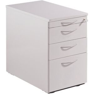 kaiserkraft THEA - Standcontainer, Utensilienschub, 2 Materialschübe, Hängeregistratur, lichtgrau
