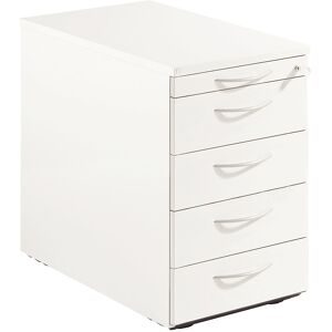 kaiserkraft THEA - Standcontainer, Utensilienschub, 4 Materialschübe, altweiß