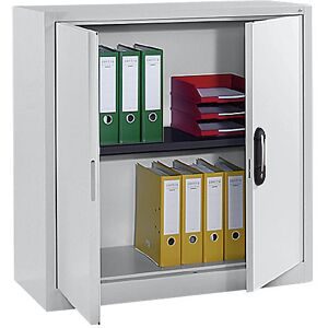 Stahlschrank mit Flügeltüren, HxBxT 1000 x 1000 x 420 mm, lichtgrau C+P