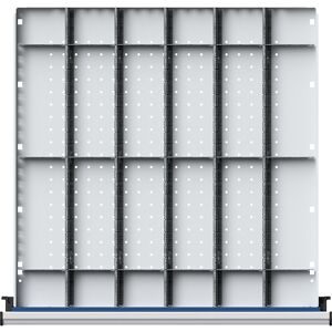 Einteilungssatz für Schubladen-BxT 600 x 600 mm, ?-Teilung, für Fronthöhe 90 - 150 mm ANKE