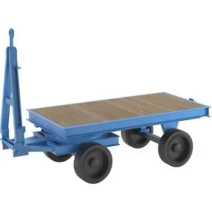 Schlepperanhänger, Drehschemel-Lenkung, Tragfähigkeit 8 t, Ladefläche 2 x 1 m, lichtblau eurokraft pro
