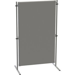 Akustik-Trennwand, Textil, Grundelement, BxT 1000 x 650 mm, grau eurokraft pro