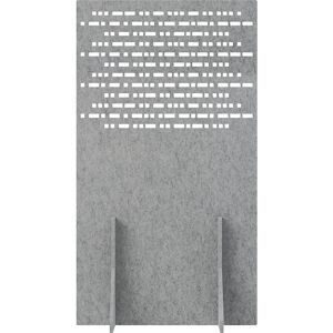 Akustik-Trennwand, aus PET-Filz, mit Füßen, HxB 1800 x 1000 mm, hellgrau, ab 5 Stk eurokraft basic