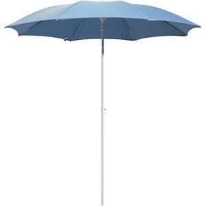 kaiserkraft Sonnenschirm, rundes Design, Ø 2000 mm, Gestell weiß, himmelblau