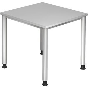 Schreibtisch Office Grau Holz 80 cm Höhenverstellbar (manuell) - Material: Holzwerkstoff - Schreibtisch
