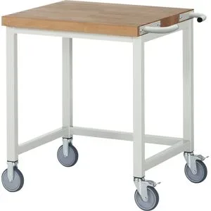 Fahrbare Werkbank Serie 8000, Gestellbauweise, offenes Rahmengestell, BxT 750 x 700 mm eurokraft pro