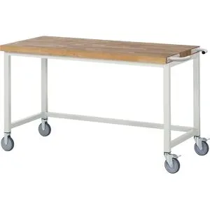Fahrbare Werkbank Serie 8000, Gestellbauweise, offenes Rahmengestell, BxT 1500 x 700 mm eurokraft pro