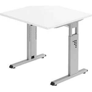 Schreibtisch Office Weiss Holz 80 cm - Material: Holzwerkstoff - Schreibtisch
