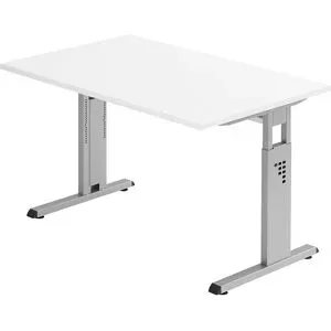 Schreibtisch Office Weiss Holz 120 cm - Material: Holzwerkstoff - Schreibtisch