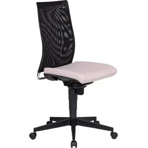 kaiserkraft Bürostuhl Hamilton, Synchronmechanik, rosa, Netzrücken