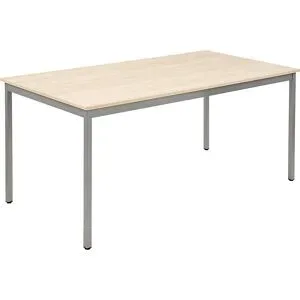 Mehrzwecktisch, rechteckig, BxH 1400 x 740 mm, Tiefe 800 mm, Platte Ahorn-Dekor, Gestell weißaluminium eurokraft basic