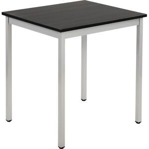 Mehrzwecktisch, rechteckig, HxBxT 740 x 700 x 600 mm, Platte Esche-Dekor schwarz, Gestell weißaluminium eurokraft basic