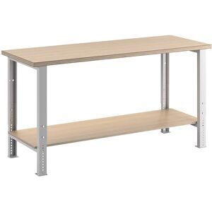 Werkbank im Baukastensystem, Höhe 740 - 1090 mm, mit Ablageboden, Breite 2000 mm LISTA