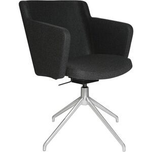 Besuchersessel SFH, 3D-Sitzgelenk und Aluminium-Fußkreuz, anthrazit Topstar