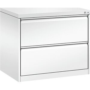 Hängeregistraturschrank ACURADO, 2-bahnig, 2 Schübe, verkehrsweiß C+P