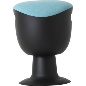 kaiserkraft Multibeweglicher Sitzhocker, höhenverstellbar 465 - 585 mm, Sitz gepolstert, Bezug türkis