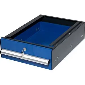 Einzelschublade, für Arbeitstisch-System WT, enzianblau RAL 5010 eurokraft basic
