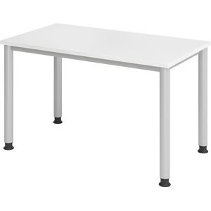 RENATUS - Schreibtisch Mini-Office 4, 4-Fuß-Gestell, Breite 1200 mm, weiß, Rundstahlrohr eurokraft pro