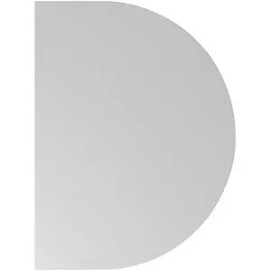 Konferenztischplatte, Halbkreisplatte, Breite 800 mm, lichtgrau eurokraft pro
