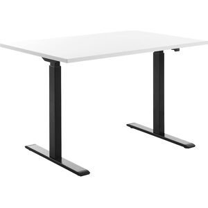 Schreibtisch, elektrisch höhenverstellbar, gerade, BxT 1200 x 800 mm, weiß/schwarz Topstar