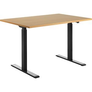 Schreibtisch, elektrisch höhenverstellbar, gerade, BxT 1200 x 800 mm, Buche/schwarz Topstar