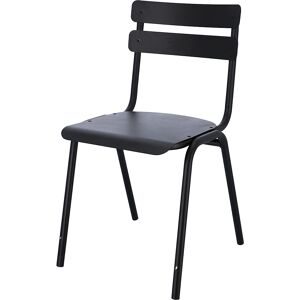 kaiserkraft Outdoor-Stuhl ONE, VE 4 Stk, schwarz
