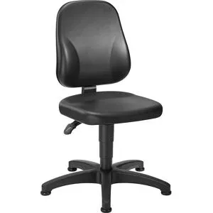 Arbeitsdrehstuhl, Kunstleder, mit Bodengleitern, 440 - 620 mm eurokraft basic