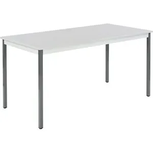 Mehrzwecktisch, rechteckig, HxBxT 740 x 1600 x 800 mm, Platte lichtgrau, Gestell basaltgrau eurokraft basic