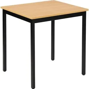 Mehrzwecktisch, rechteckig, HxBxT 740 x 700 x 600 mm, Platte Buche-Dekor, Gestell schwarz eurokraft basic