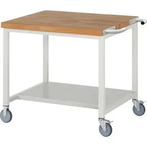 Fahrbare Werkbank Serie 8000, Gestellbauweise, 1 Ablageboden, BxT 1000 x 900 mm eurokraft pro