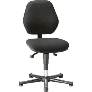 Arbeitsstuhl, Permanentkontakt, mit Gleitern, Stoffbezug bimos