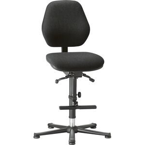 Arbeitsstuhl, Permanentkontakt, mit Gleitern und Aufstieghilfe, Stoffbezug bimos