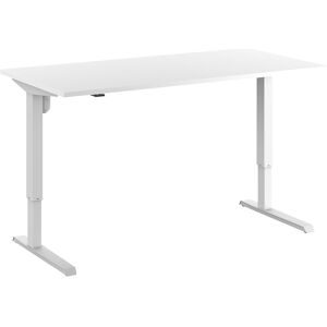 Schreibtisch Venla, elektrisch höhenverstellbar, gerade, BxT 1600 x 800 mm, weiß/weiß eurokraft basic