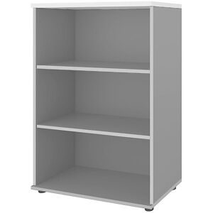kaiserkraft Büroregal Portland, HxBxT 1138 x 800 x 420 mm, lichtgrau / weiß