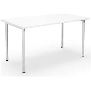 kaiserkraft Mehrzwecktisch DUO-C, gerade Platte, HxT 700 - 800 x 800 mm, Breite 1400 mm, weiß, weiß