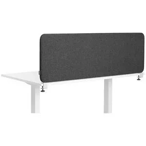 kaiserkraft Akustik-Tischtrennwand Softline Salsa, top montiert, Höhe 450 mm, Textil, Breite 1800 mm, dunkelgrau