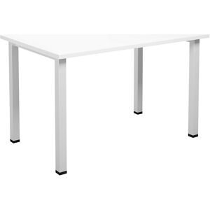 kaiserkraft Mehrzwecktisch DUO-U, gerade Platte, Tiefe 800 mm, Breite 1200 mm, weiß, weiß