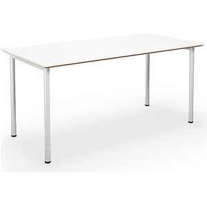 kaiserkraft Mehrzwecktisch DUO-C Trend, gerade Platte, Tiefe 800 mm, Breite 1600 mm, weiß / weiß
