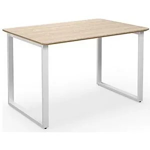 kaiserkraft Mehrzwecktisch DUO-O Trend, gerade Platte, abgerundete Ecken, Tiefe 800 mm, Breite 1200 mm, Eiche / weiß