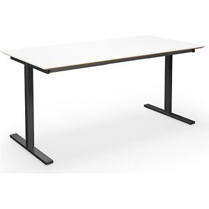 kaiserkraft Mehrzwecktisch DUO-T Trend, gerade Platte, Tiefe 800 mm, Breite 1400 mm, weiß / schwarz