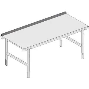 kaiserkraft Rückwandboard, HxBxT 40 x 2000 x 40 mm, rot