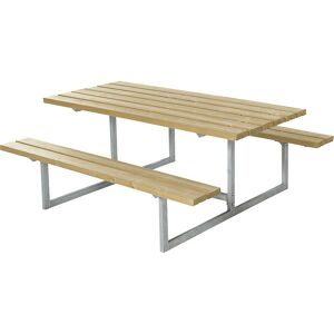 kaiserkraft Gruppensitzbank, für 6 Personen, Tiefe 1600 mm, ohne Rückenlehne, braun