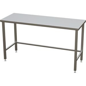 kaiserkraft Edelstahl-Reinraumtisch mit glatter Arbeitsplatte, ISO 14644-1:4, HxBxT 900 x 1600 x 700 mm