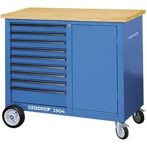 kaiserkraft Fahrbare Werkbank, inkl. 325-teiligem Werkzeugsortiment, BxT 1100 x 630 mm